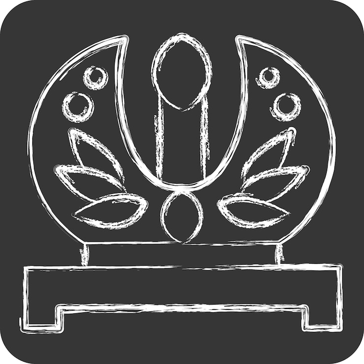 Vector icono corona relacionada con rusia símbolo tiza estilo diseño sencillo editable ilustración sencilla