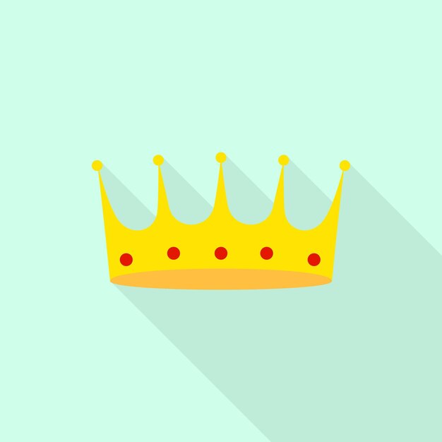 Icono de corona de rey Ilustración plana del icono de vector de corona de rey para diseño web