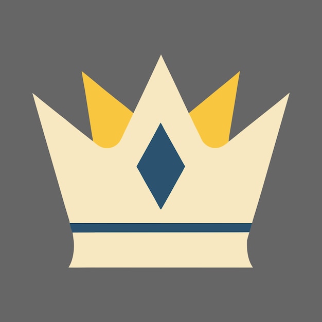 Icono de corona sencillo Ilustración vectorial sobre fondo blanco