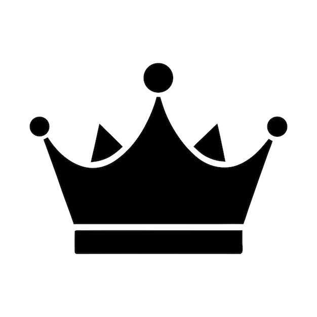 Icono de corona sencillo Ilustración vectorial sobre fondo blanco