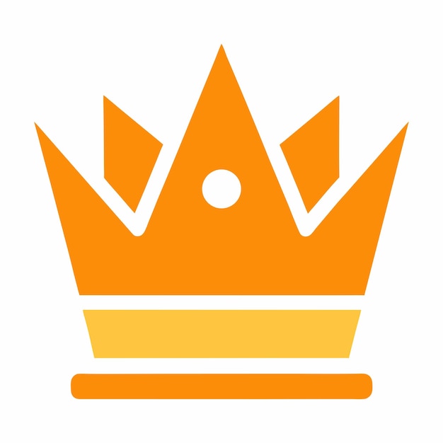 Icono de corona sencillo Ilustración vectorial sobre fondo blanco