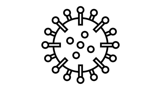 Icono de coronavirus Ilustración vectorial aislada sobre fondo blanco