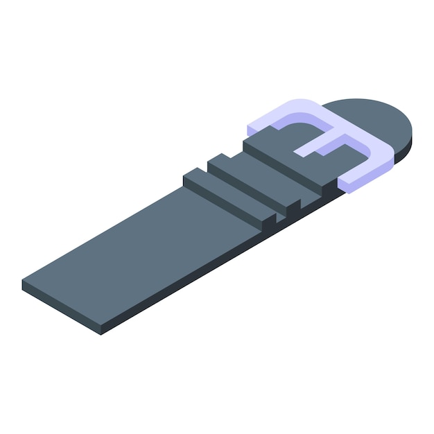 Icono de correa de goma vector isométrico para reloj pulsera pulsera inteligente