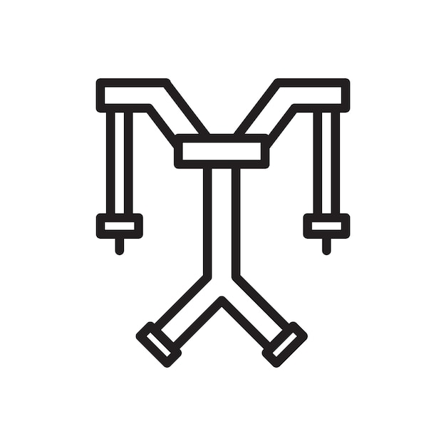 Icono de la correa del hombro Colección de arte de línea delgada