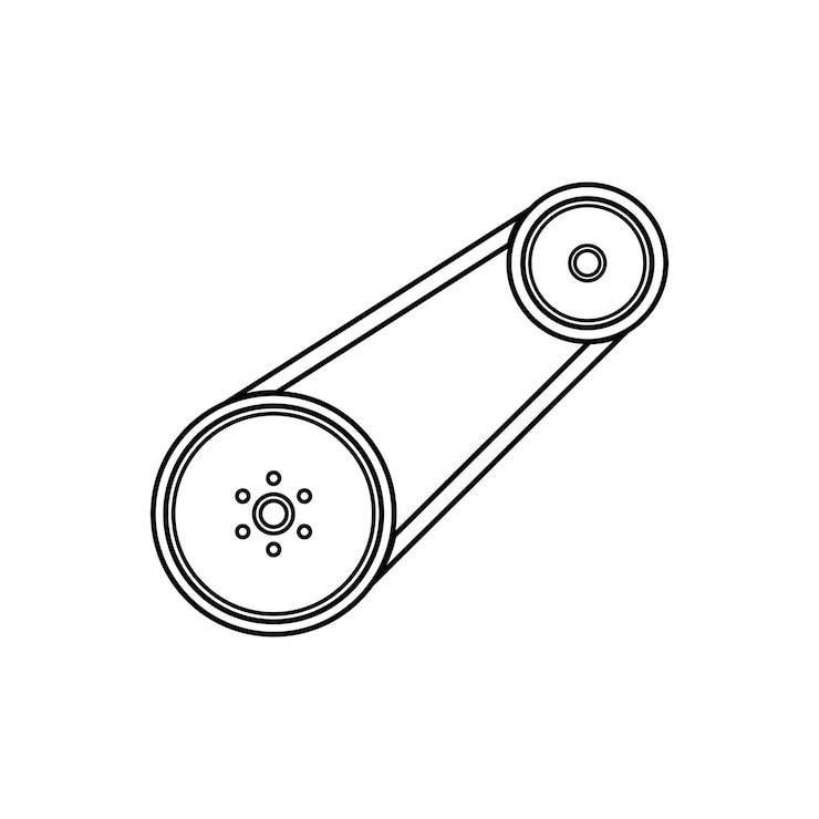 Vector icono de la correa del motor