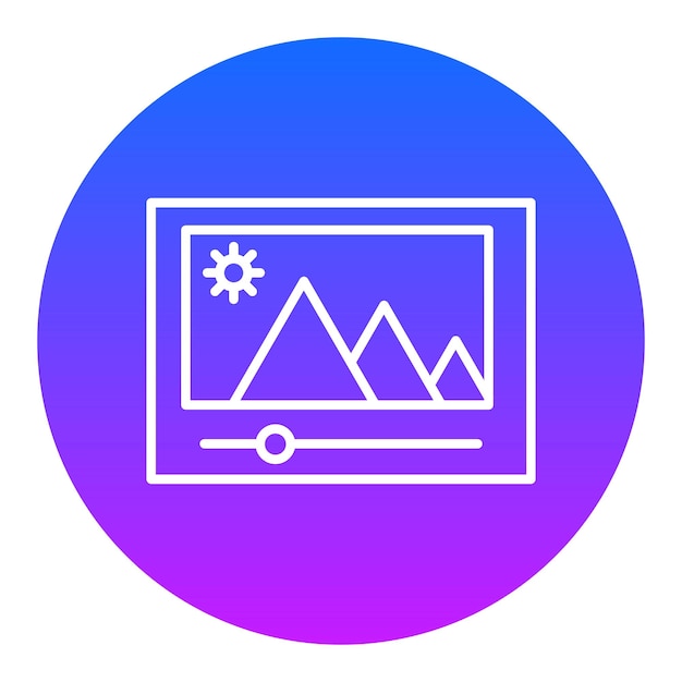 Icono de corrección de color de la película