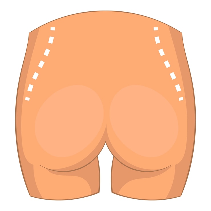Vector icono de corrección quirúrgica de la cintura ilustración de dibujos animados de icono vectorial de corrección de cirugía corporal para diseño web