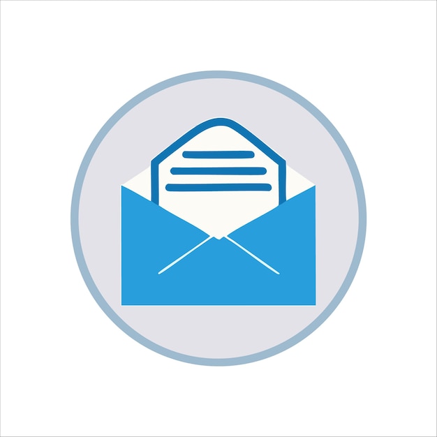 el icono de correo azul