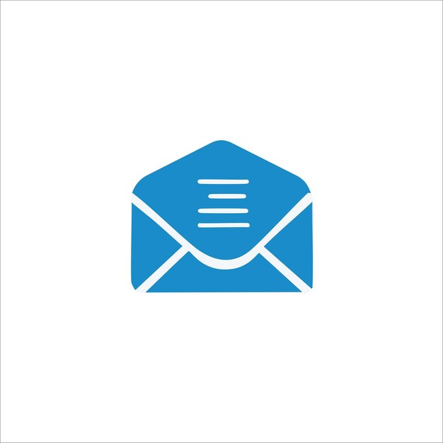 El icono de correo azul