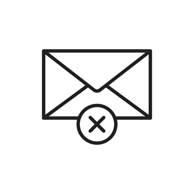 icono de correo cerrado contorno delgado sencillo
