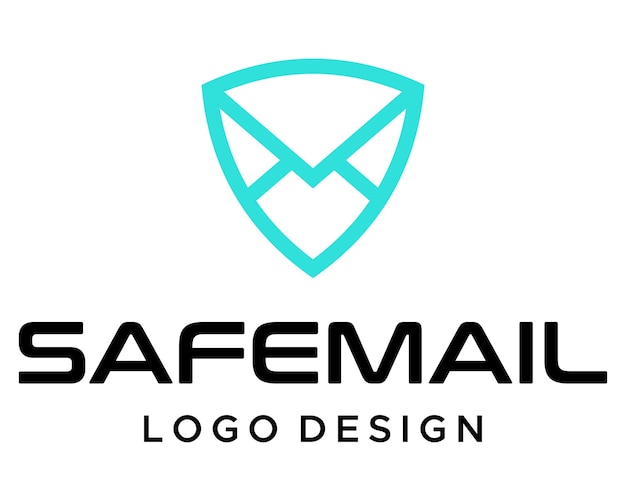 Vector icono de correo electrónico y diseño de logotipo de tecnología de protección segura