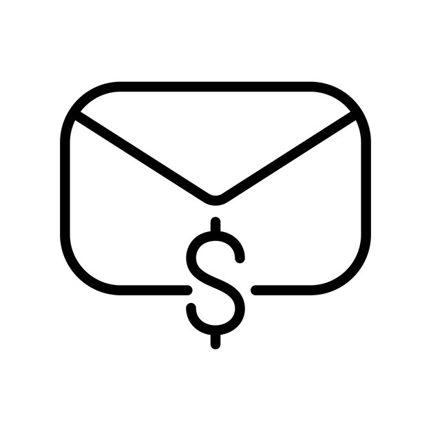 Icono de correo electrónico financiero