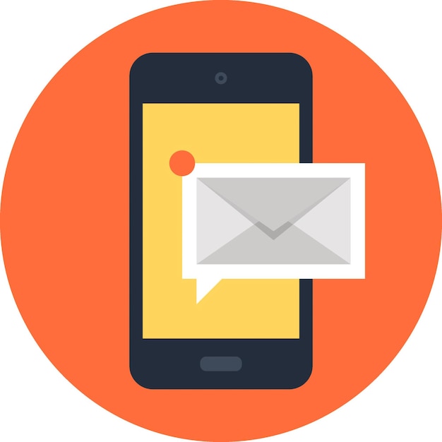 Icono de correo electrónico y icono de la web de vector plano