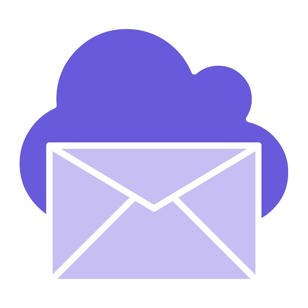 Ícono de correo electrónico en la nube
