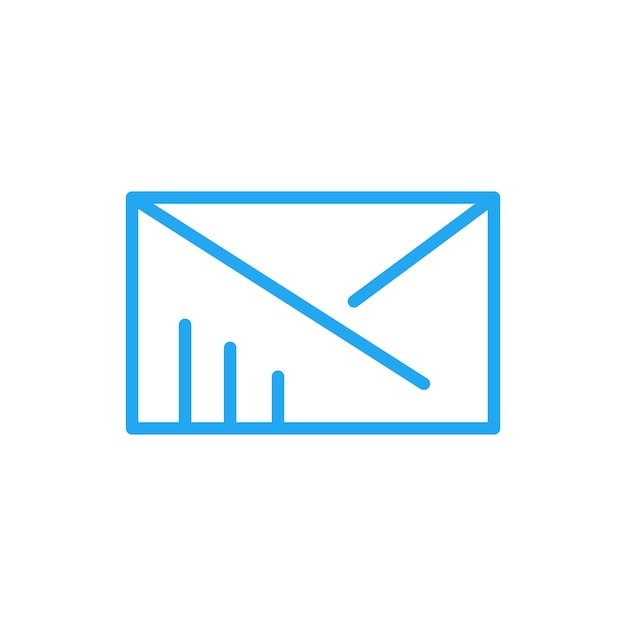 icono de correo electrónico de sobre plantilla vectorial logotipo colección de moda diseño plano