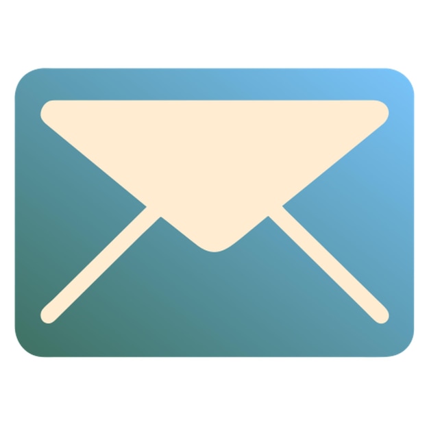 icono de correo con formas de color gradiente