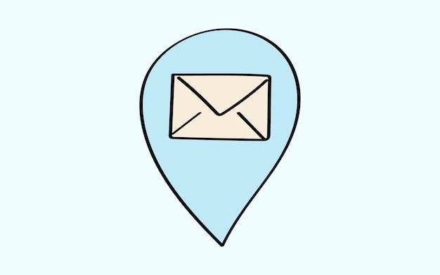 el icono de correo el icono del garabato el dibujo del garabato la carta enviar un mensaje recibir una carta un correo electrónico