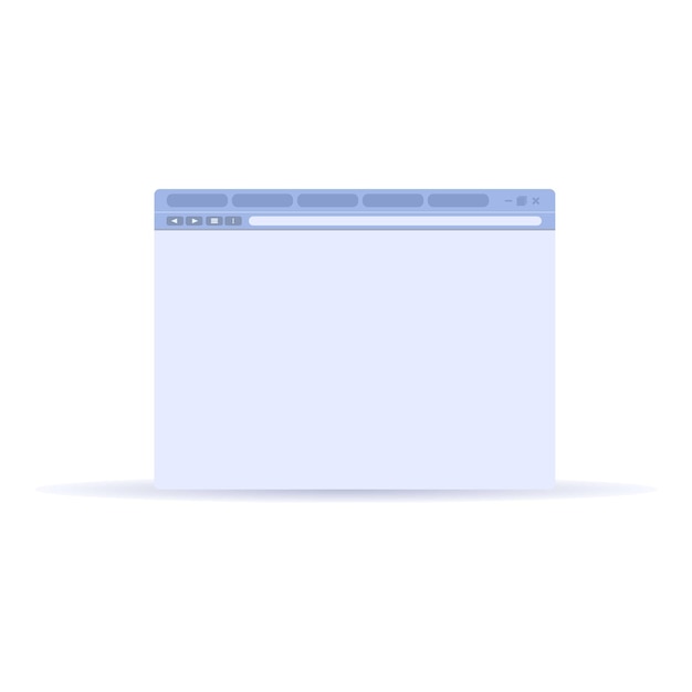 Icono de correo del navegador Caricatura del icono de vector de correo del navegador para diseño web aislado sobre fondo blanco