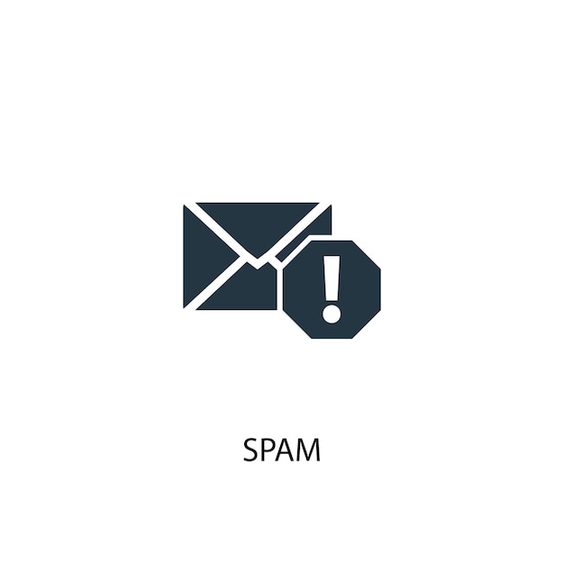 Icono de correo no deseado. Ilustración de elemento simple. diseño de símbolo de concepto de spam. Se puede utilizar para web y móvil.