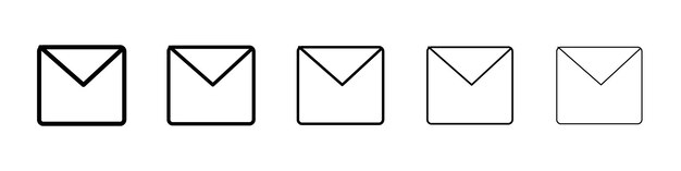 Ícono de correo Signo del logotipo vectorial