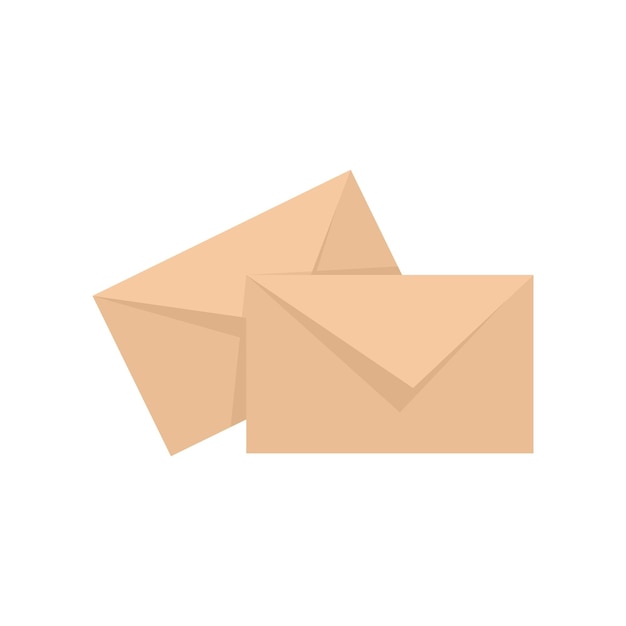 Icono de correos en papel Ilustración plana del icono de vector de correos en papel aislado sobre fondo blanco