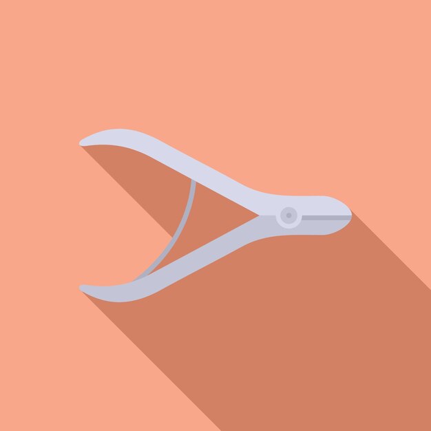 Icono de cortador de alicates de uñas vector plano Pedicura polaca Spa cosmético