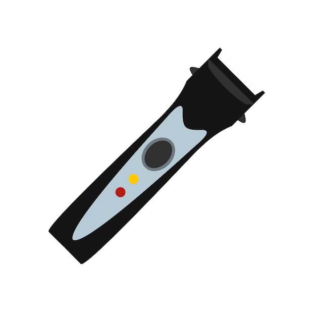 El icono del cortador de cabello en estilo plano aislado en la ilustración vectorial de fondo blanco