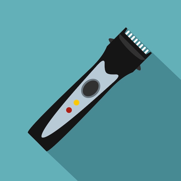 Vector el icono del cortador de cabello ilustración plana del icono vectorial del cortador del cabello para la web aislado en fondo azul bebé