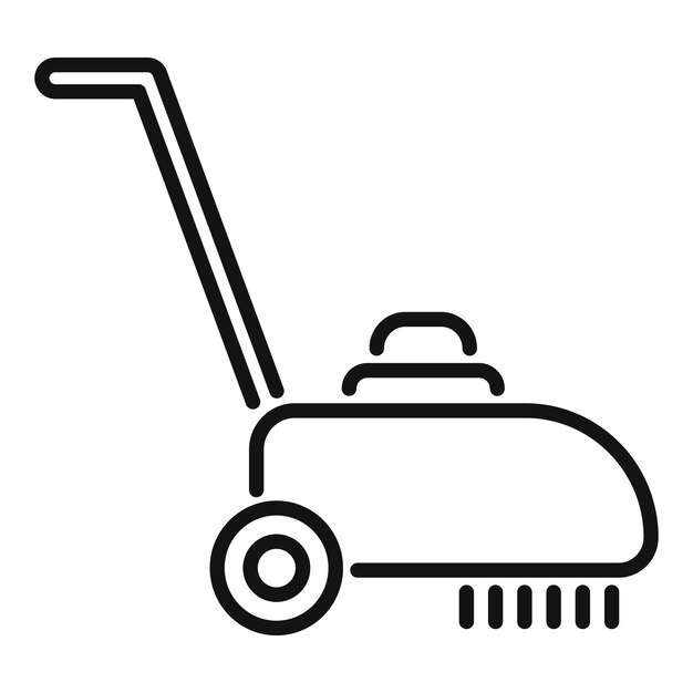 Icono de cortadora de césped que representa una herramienta de jardinería