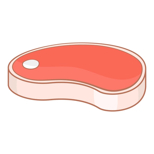 Icono de corte de carne Ilustración de dibujos animados del icono vectorial de cortado de carne para la web