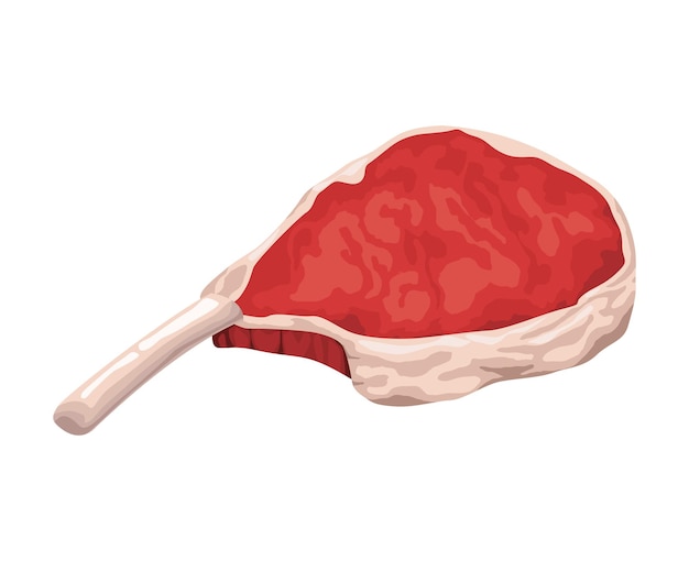 Vector icono de corte de carne de res tomahawk