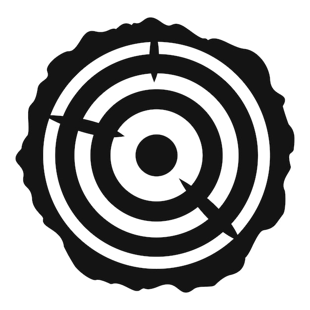 Icono de corte de sierra de árbol Ilustración simple del icono de vector de corte de sierra de árbol para diseño web aislado sobre fondo blanco