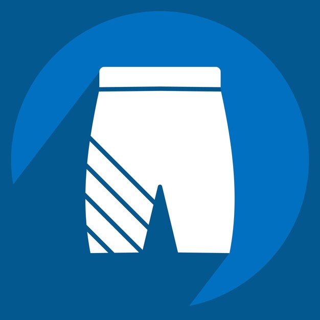 Icono corto relacionado con el símbolo de patinaje estilo sombra larga ilustración de diseño simple