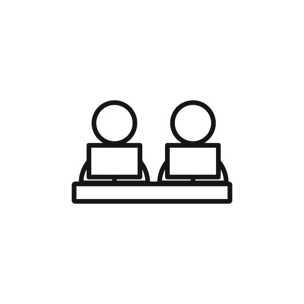 Icono de coworking Vector plano aislado en el contorno
