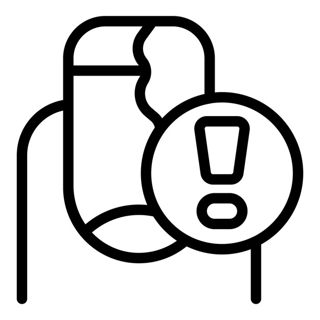 El icono del creador de gel de uñas es el vector del contorno del esmalte de manicura