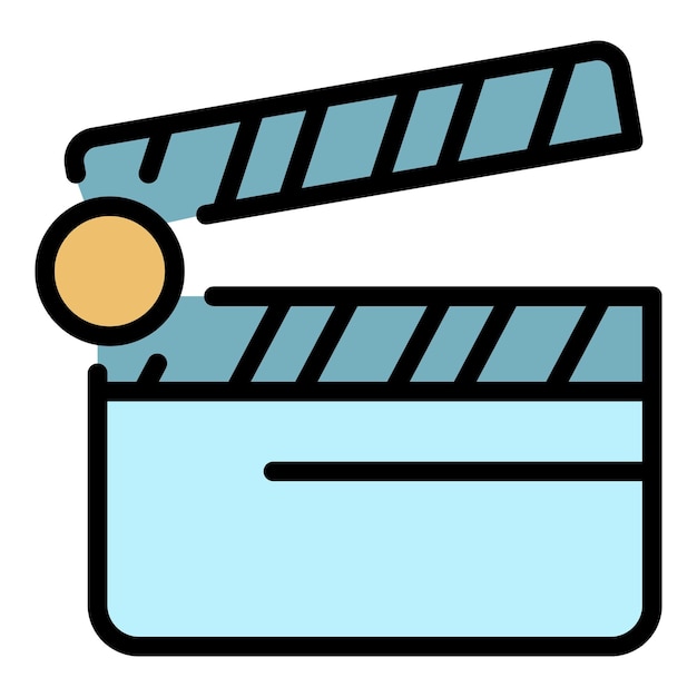 El icono del creador de videoclips El icono vectorial de los creadores de videoclip El color es plano y aislado