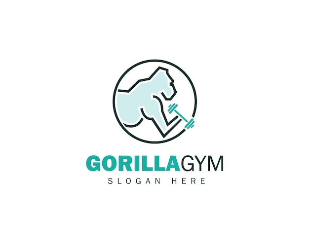 Icono creativo del logotipo del gimnasio gorilla