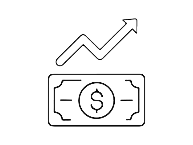 Icono de crecimiento financiero