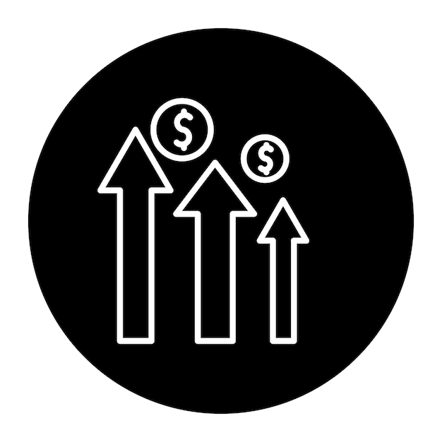 Icono de crecimiento de los ingresos