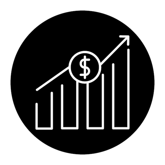 Icono de crecimiento de las ventas
