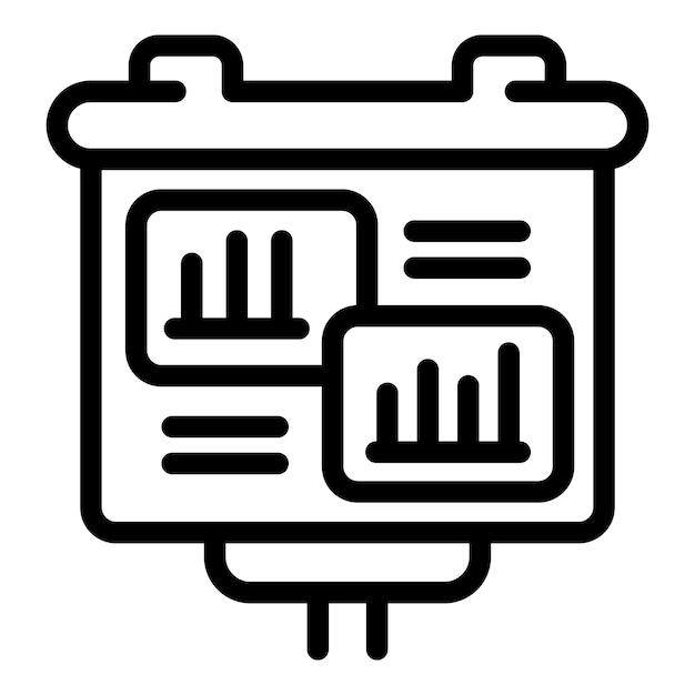 Icono de credibilidad de banner Icono de vector de credibilidad de banner de contorno para diseño web aislado sobre fondo blanco