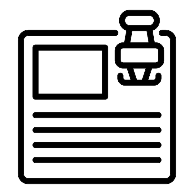 Icono de credibilidad en línea Esquema del icono de vector de credibilidad en línea para diseño web aislado sobre fondo blanco