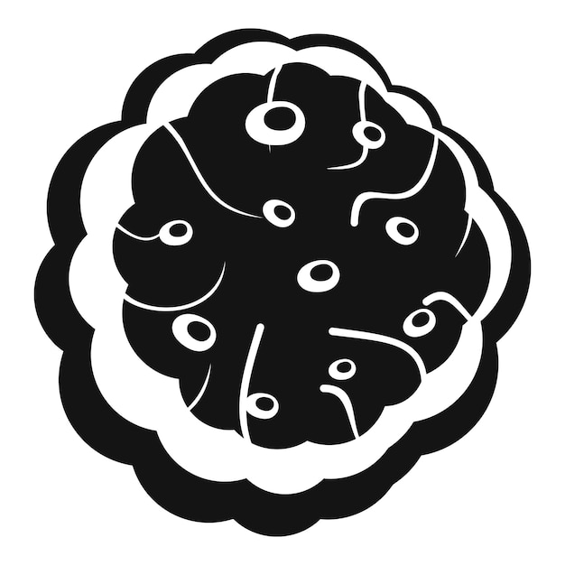 Icono de crema sabrosa Ilustración sencilla del icono vectorial de crema saborosa para el diseño web aislado en fondo blanco