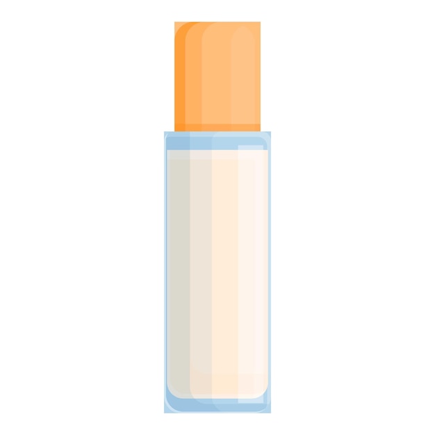 Icono de crema solar coreana Caricatura de icono de vector de crema solar coreana para diseño web aislado sobre fondo blanco