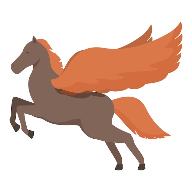 Vector icono de criatura helénica vector de dibujos animados escudo de armas del caballo