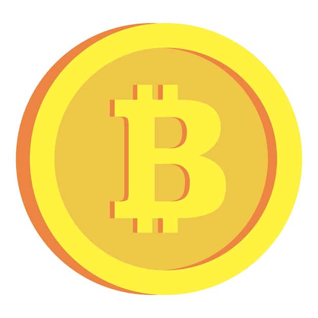 Icono de cripto bitcoin Ilustración plana del icono vectorial de cripto Bitcoin para el diseño web