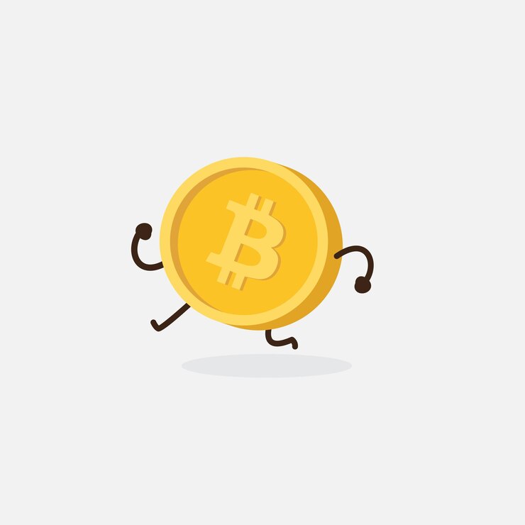 Vector icono de criptomoneda bitcoin en estilo plano ilustración de vector de criptomoneda