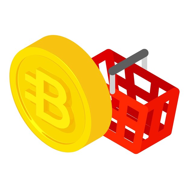 Icono de criptomoneda Bytecoin Ilustración isométrica del icono de vector de criptomoneda bytecoin para web