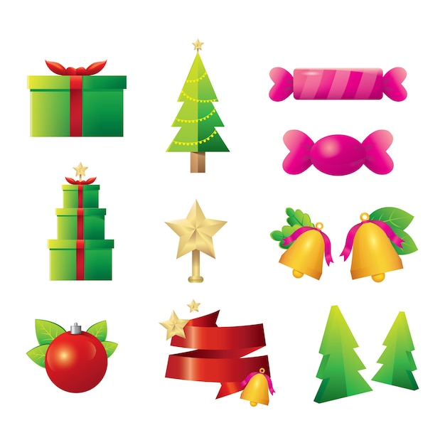 Vector icono de crismas 3d