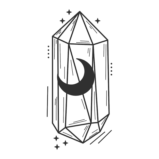 Icono de cristal con ilustraciones de ramas y estrellas aisladas en fondo blanco